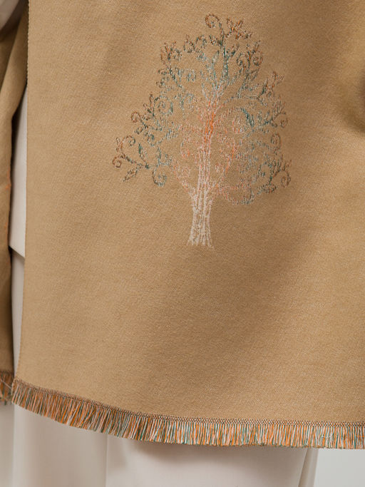 Большой теплый двусторонний палантин В СОСТАВЕ ШЕРСТЬ - Tantino фото 6