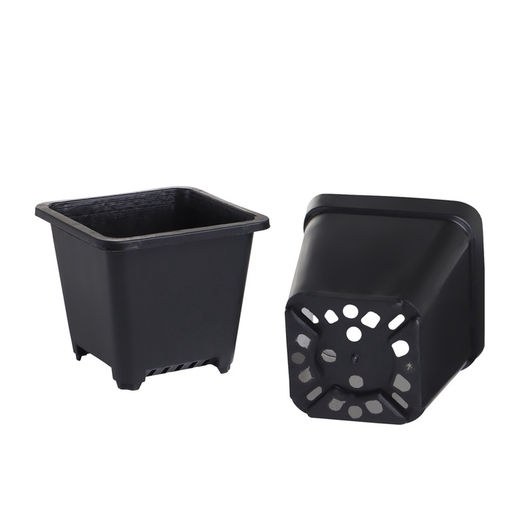 Цена за 20 шт. Горшок для рассады, 250 мл, 9×9×8 см, пластик, чёрный, Greengo