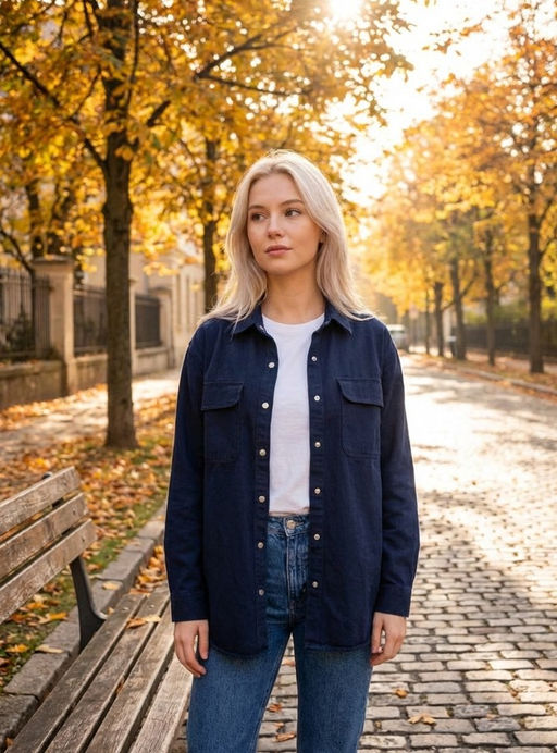 K13307 Джинсовая рубашка ТМ_СИНИЙ