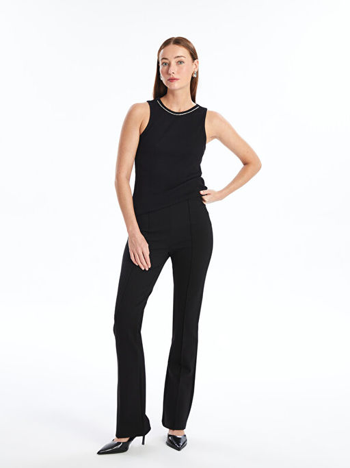 Bisiklet Yaka Bask?l? Kad?n Atlet