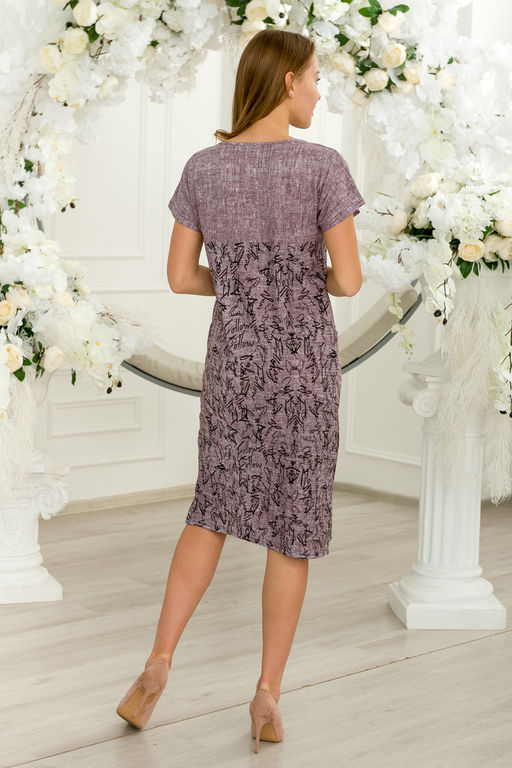 Туника женская из кулирки Льняная палитра-2 бордо