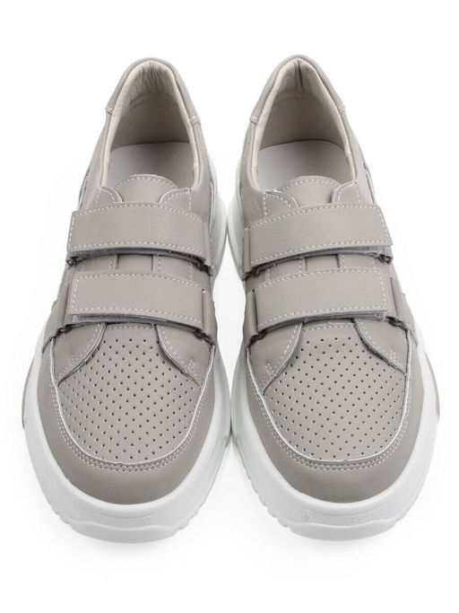 03-C138-3A GRAY Полуботинки спортивные женские (натуральная кожа)