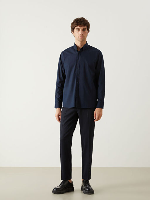 Slim Fit Uzun Kollu Oxford Erkek G?mlek