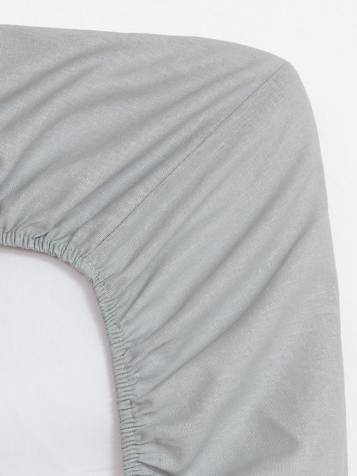 Простыня на резинке Этель 140х200х25, цвет светло-серый, 100% хлопок, бязь 125г/м2  фото 9