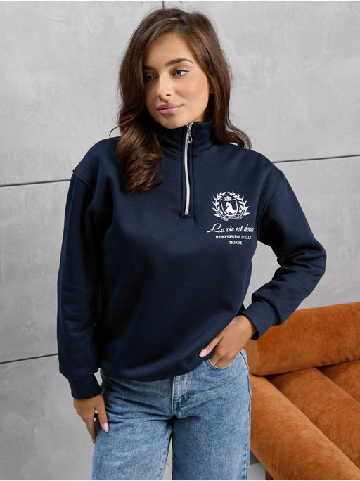 Свитшот "Молния" Синий Женский