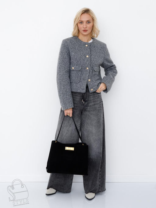 Сумка женская кожаная 1087MF black Polina&Eiterou