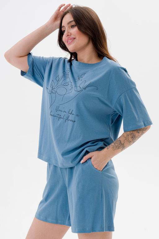 Пижама женская из кулирки Дива топаз - Амадэль фото 11