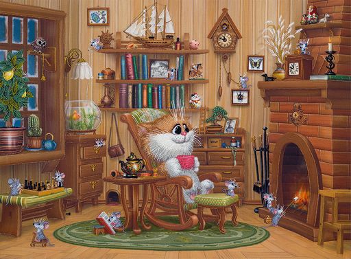 Набор для вышивания PANNA Живая картина JK-2090 У камина 40 х 30 см