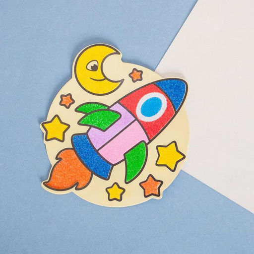 Фреска форменная с блёстками «Ракета»