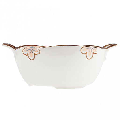 Ночная фиалка Салатник фарфоровый 1,4л, 25х19,2х8,7см, с ручками, с деколью, волнистый край, отводка (Китай) - Домашняя мода фото 4