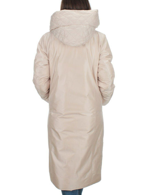 EAC327 LT.BEIGE Пальто зимнее женское (200 гр. холлофайбера) - Fashion фото 5