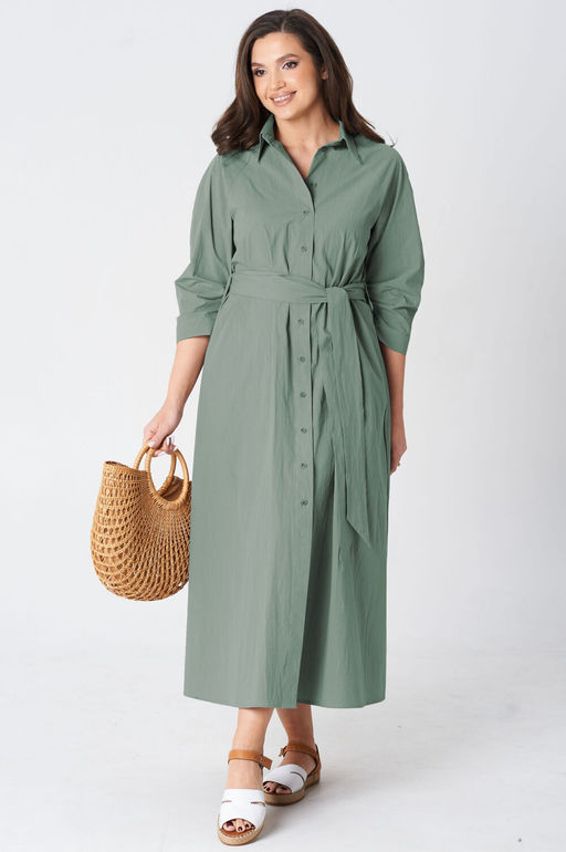 Платье Lenata 16495 серо зеленый