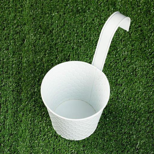 Кашпо подвесное «Ведерко Линда», 12×10×13 см, белое