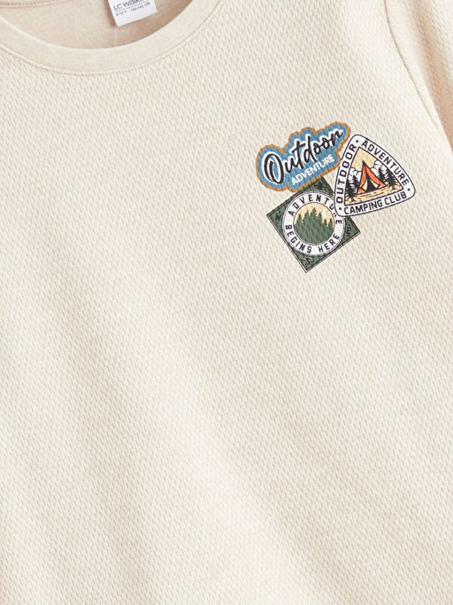 Bisiklet Yaka Bask?l? Erkek ?ocuk Pijama Tak?m?