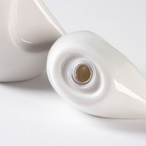 Набор для специй BellaTenero Совы, солонка 100 мл, перечница 130 мл, на бамбуковой подставке, фарфор, белый  фото 5