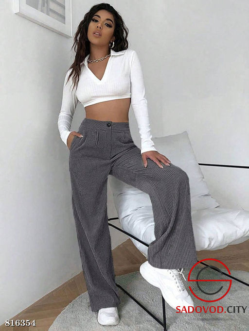 Штаны женские широкие с высокой посадкой - Bruno фото 3