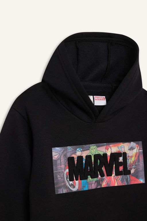 Толстая толстовка с капюшоном Marvel Avengers для мальчиков - Defacto фото 8