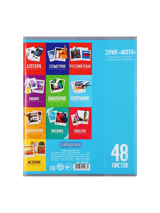 Набор предметных тетрадей 48 листов Calligrata «Фото», 10 предметов
