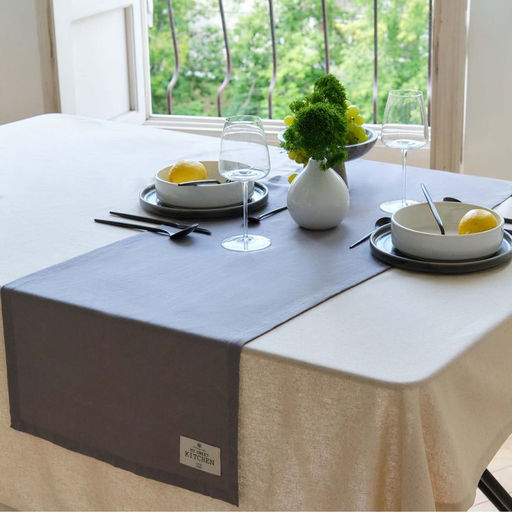 Дорожка Этель ECO, цвет серый, 40х130 +/-6 см, 70% хл, 30% лён, 190 г/м2  фото 2