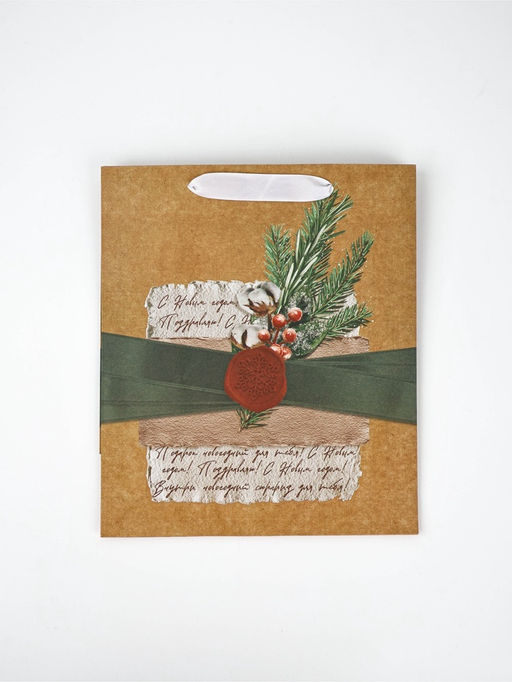 Набор пакетов крафтовых «Новогоднее поздравление»