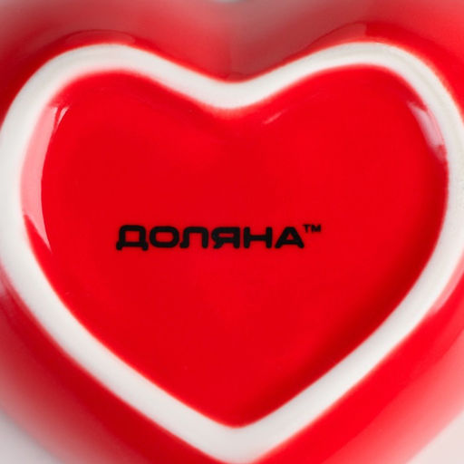 Соусник керамический Доляна «Сердце», 50 мл, 7.8×7.2 см, цвет красный