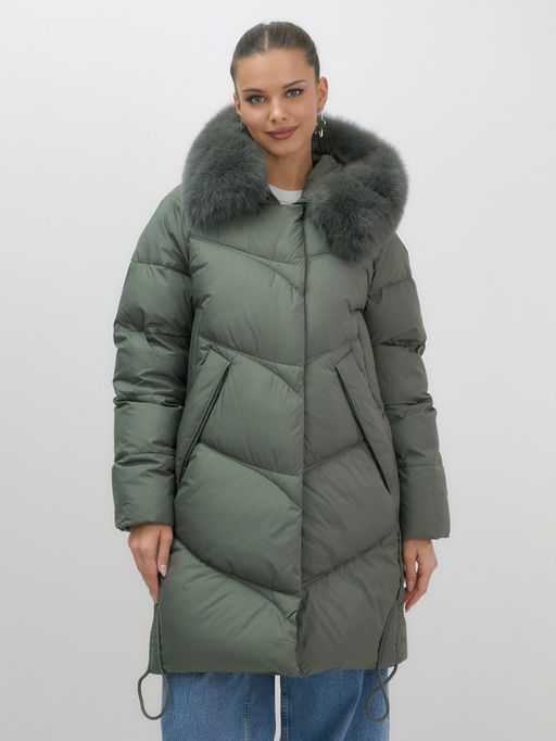 Пальто куртка зимнее утепленное с мехом и капюшоном Бренд: Visdeer  фото 2