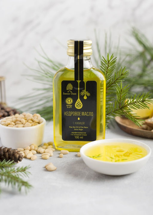 Кедровое масло с живицей, 100 мл