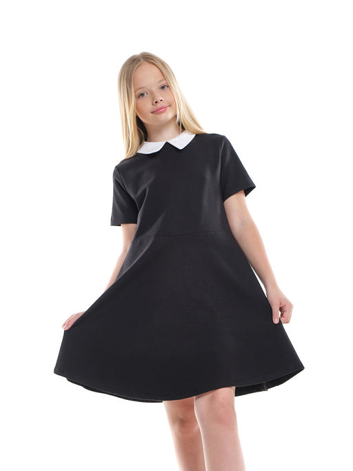 Платье для девочки в школу с воротником 22-7662 черный - Mini maxi фото 7