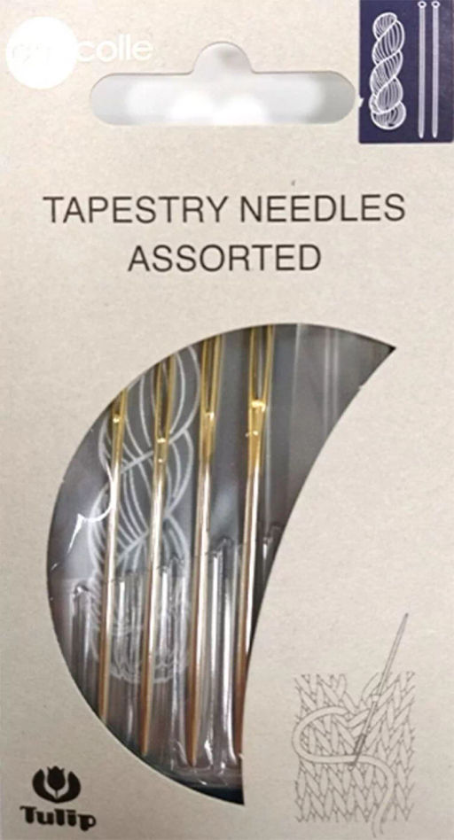 Набор игл ручных для пряжи, с золотым ушком Tulip
