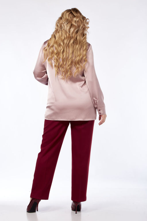 Костюм Элль стиль 2365 пыльная роза/винный фото 5