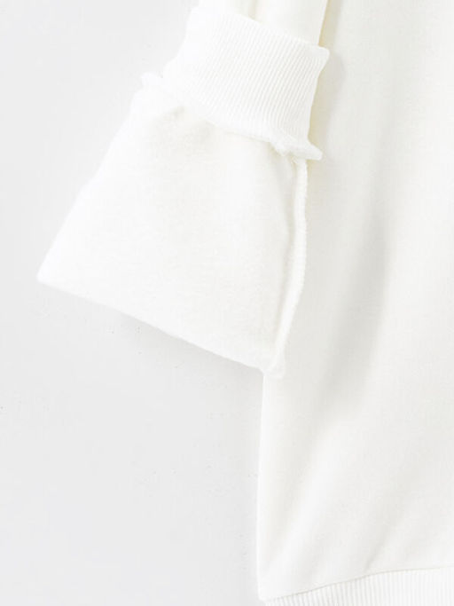 Bisiklet Yaka Bask?l? K?z ?ocuk Sweatshirt - Waikiki фото 3