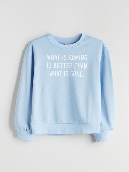 Bisiklet Yaka K?z ?ocuk Sweatshirt