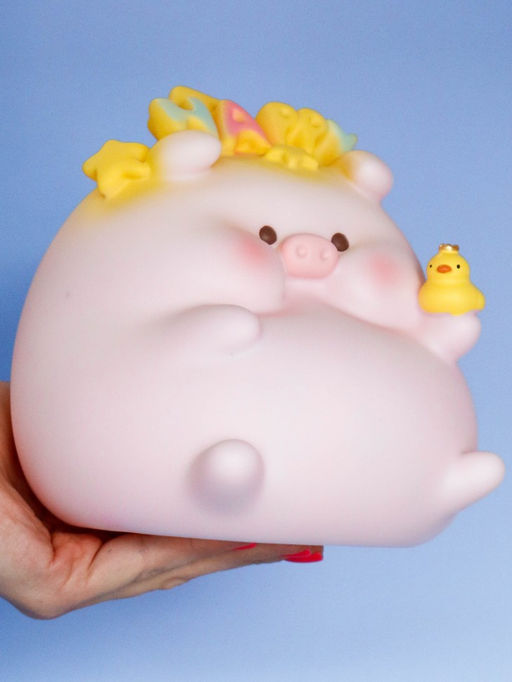 Копилка Pig happy, pink (19 см), пластик
