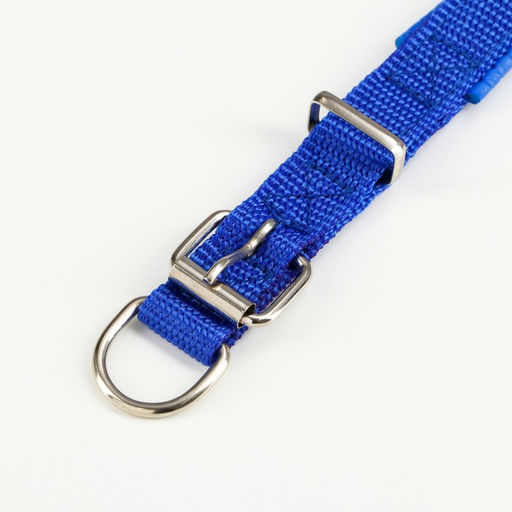 Ошейник Комфорт комбинированный, 45 х 2 см, ОШ 30-39 см, синий - Пижон фото 5