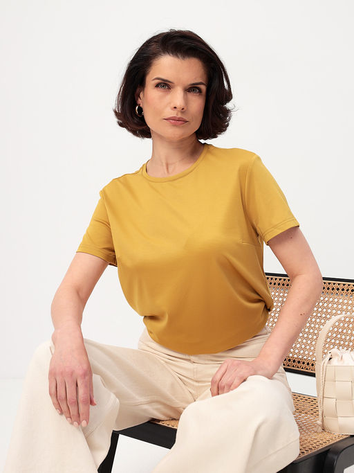 Футболка женская кор.рукав KATHARINA KROSS KK-TK-006VI-LF72/5-желтый фото 8
