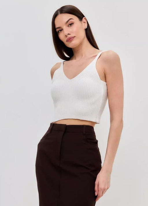 K11637 Топ вязаный БЕЛЫЙ