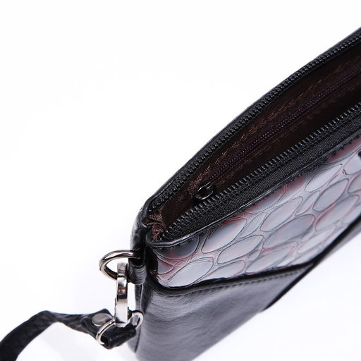 Сумка-клатч на молнии, цвет чёрный/красный - Simaland фото 10