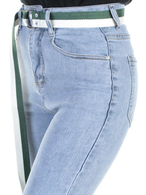 A956 LT. BLUE Джинсы-Мом женские YIYUNFENGCAI - Fashion фото 4