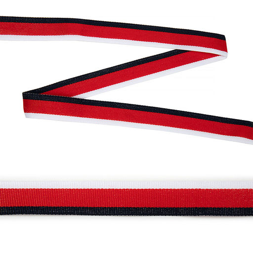 Тесьма тканая Рубчик неэластичная Лампас TBY NET7220 шир.20мм уп,45,7м