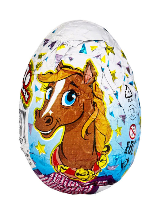 Цена за 3 шт. Яйцо кондитерское Лошадки, с сюрпризом, 20 г - Simaland фото 4