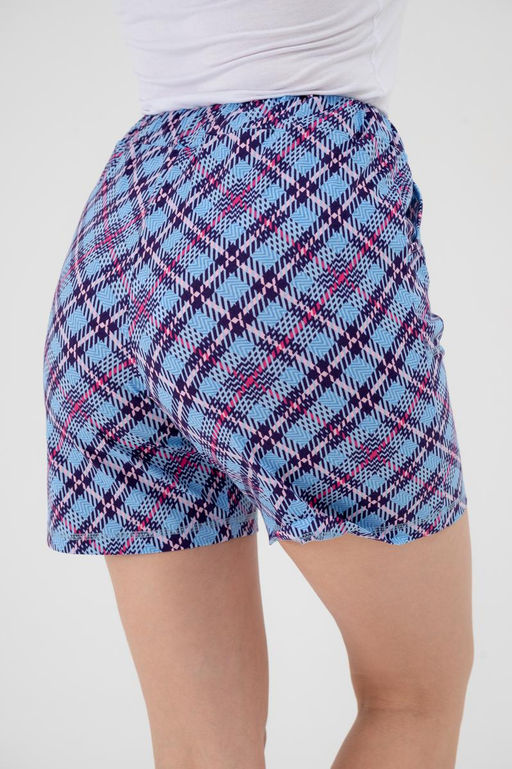 Шорты женские из кулирки Дачница голубой ромб - Амадэль фото 6