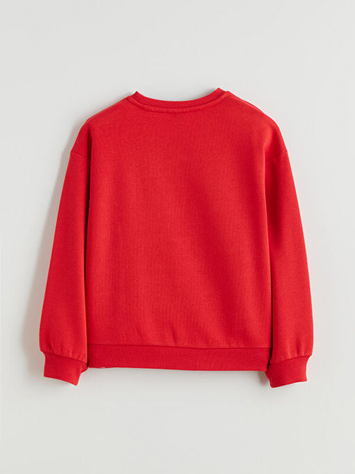Bisiklet Yaka Ta?l? K?z ?ocuk Sweatshirt