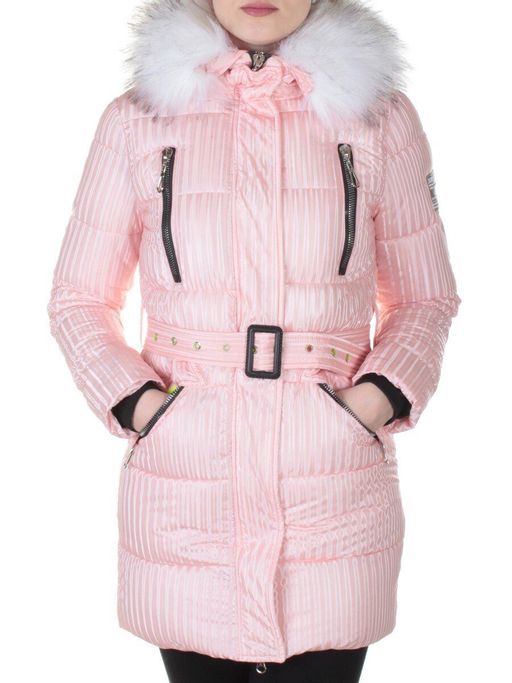 2037 PINK Куртка зимняя облегченная женская Yixiangyuan