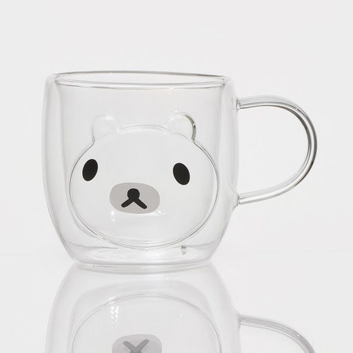 Кружка с двойными стенками «Панда», 300 мл, стекло, прозрачная