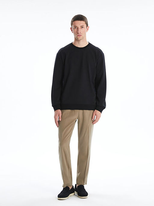 Bisiklet Yaka Nak??l? Erkek Sweatshirt