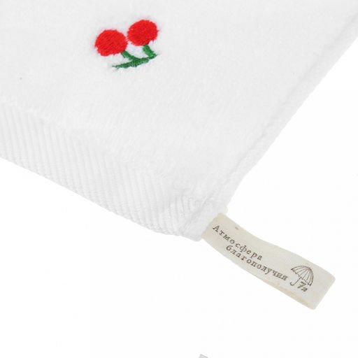 Салфетка махровая "Вишня" 34х34см, хлопок 100% (Китай)