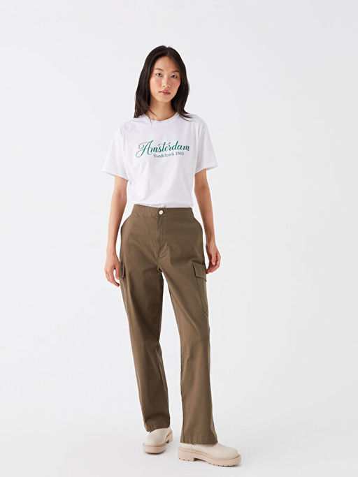 Standart Fit Kad?n Kargo Pantolon