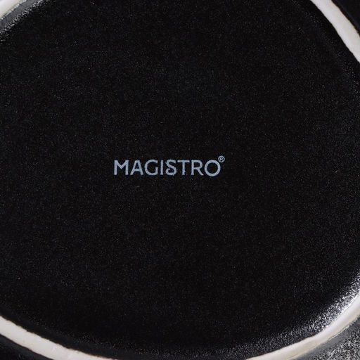 Тарелки глубокие Magistro Carbon, 17.5×15 см, набор 2 шт., фарфор, чёрные