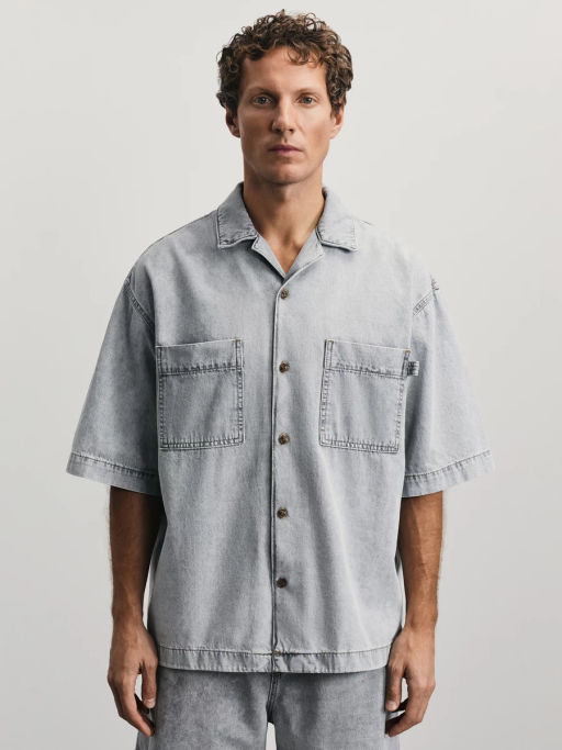 Облегченная джинсовая рубашка / Zarina  фото 3