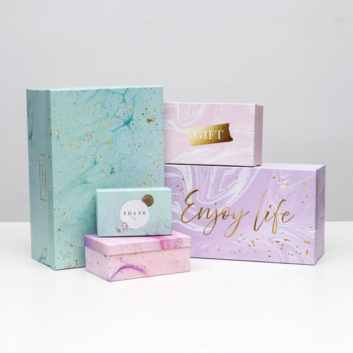 Набор коробок 15 в 1, упаковка подарочная, Текстурный, 12?6.5?4 см - 46.5?30?17.5 см